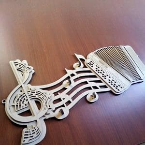 Laser Cut Music Themed Key Holder