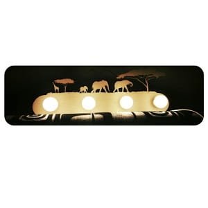 Laser Cut Nature Themed Wall Lamp