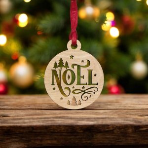 Laser Cut Noel Christmas Bauble Vector