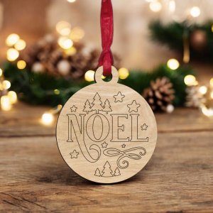 Laser Cut Noel Christmas Tree Decoration Vector