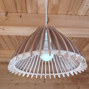Laser Cut Nordic Style Wooden Hanging Pendant Lamp