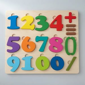 Laser Cut Numbers Puzzle Board | Montessori Math Learning Toy