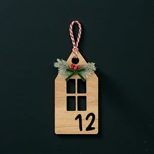 Laser Cut Ornamental Christmas Gift Tag