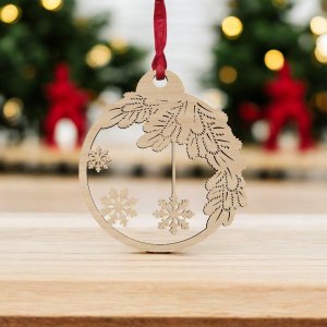 Laser Cut Ornate Bauble Christmas Tree Decoration Vector