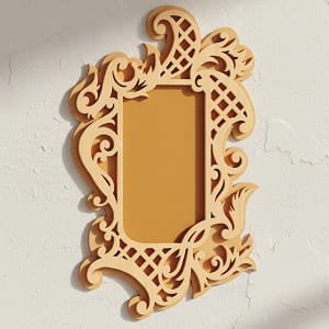 Laser Cut Ornate Floral Picture and Mirror Frame