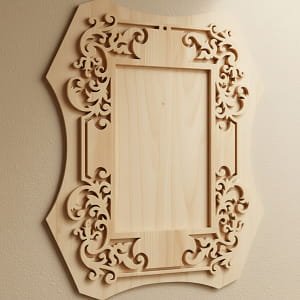 Laser Cut Ornate Photo and Mirror Frame | Vintage Scroll Saw Design