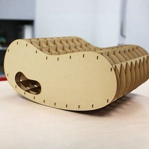 Laser Cut Parametric Rocking Chair Wood Model