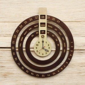 Laser Cut Perpetual Calendar Clock Vector