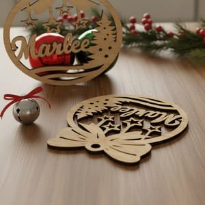 Laser Cut Personalized Christmas Ornament with Name Marlee