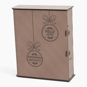 Laser Cut Personalized Wine Glass and Bottle Gift Packaging Vector