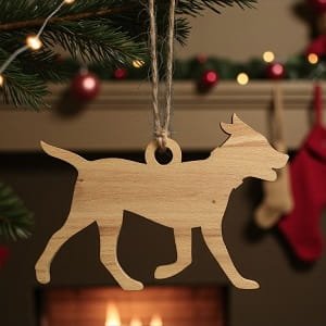 Laser Cut Pet Dog Christmas Ornament