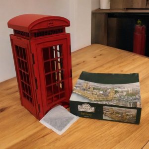 Laser Cut Phone Booth Tea Bag Dispenser Vector