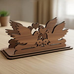 Laser Cut Pigeon Napkin Holder for Wedding Table Decor