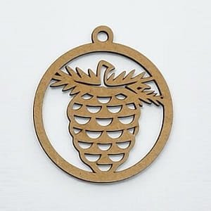 Laser Cut Pine Cone Christmas Ornament