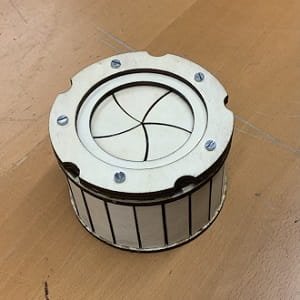 Laser Cut Plywood Iris Box
