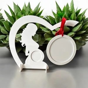 Laser Cut Pregnancy Ultrasound Photo Frame | Maternity Keepsake Gift