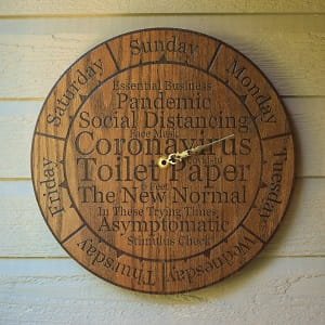Laser Cut Quarantine Wall Clock