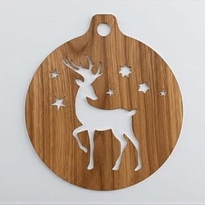 Laser Cut Reindeer Christmas Bauble Festive Ornament
