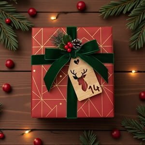 Laser Cut Reindeer Christmas Gift Tag