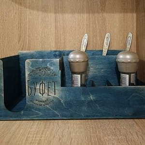 Laser Cut Restaurant Organizer Napkin and Spice Holder