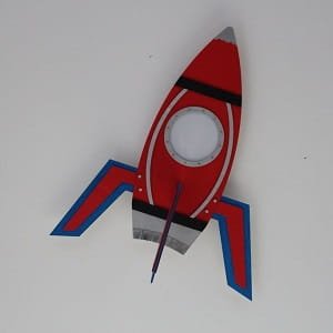 Laser Cut Rocket Shaped Ceiling Lamp