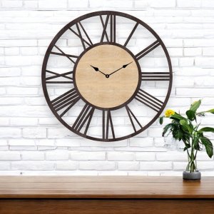 Laser Cut Roman Number Wall Clock Vector