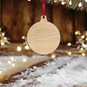 Laser Cut Round Bauble Blank Craft Shape Vector