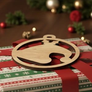 Laser Cut Santa Hat Christmas Ornament