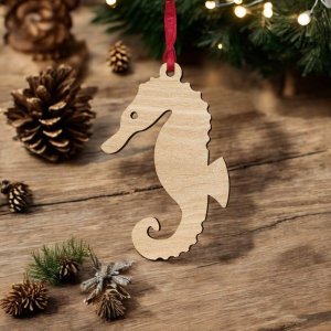 Laser Cut Sea Horse Ornament Vector