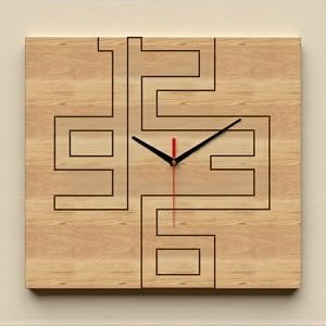 Laser Cut Simple Wall Clock Design