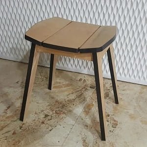 Laser Cut Simple Wooden Stool