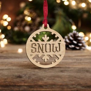 Laser Cut Snow Ball Ornament Vector