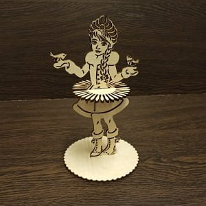 Laser Cut Snow Maiden Napkin Holder | Festive Table Decor