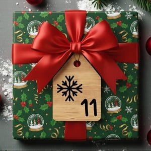 Laser Cut Snowflake Advent Calendar Gift Tag