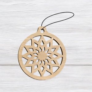 Laser Cut Snowflake Ball Christmas Decoration Vector