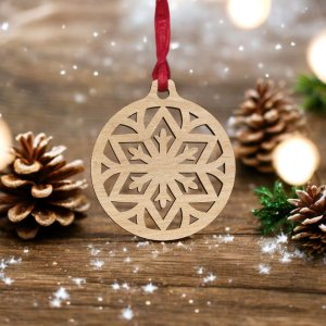 Laser Cut Snowflake Ball Vector