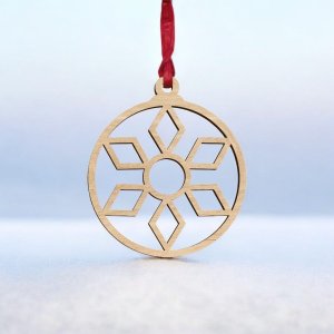 Laser Cut Snowflake Christmas Ball Vector