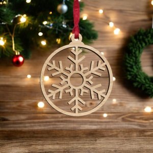 Laser Cut Snowflake Christmas Decoration Ball Vector