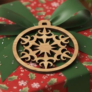 Laser Cut Snowflake Christmas Tree Bauble