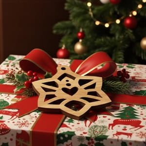 Laser Cut Snowflake Christmas Tree Ornament
