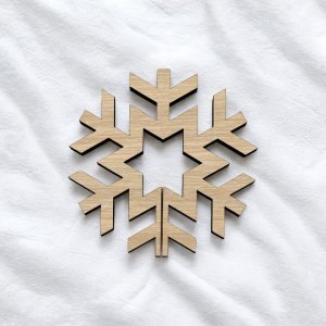 Laser Cut Snowflake Cutout Design Vector