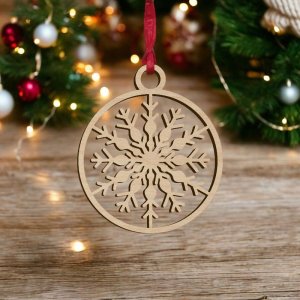 Laser Cut Snowflake Decorations Ball Vector
