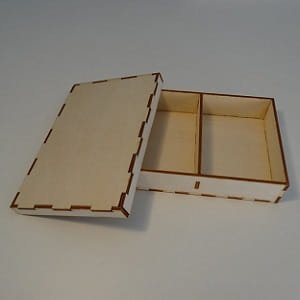 Laser Cut Sorting Box with Lid Wooden Storage Box
