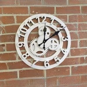 Laser Cut Spinning Wheels Wall Clock