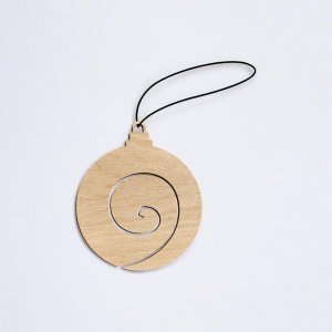 Laser Cut Spiral Christmas Bauble Vector