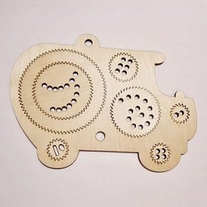 Laser Cut Spiral Drawing Kit Wooden Spirograph
