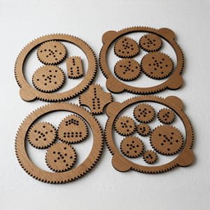 Laser Cut Spirograph Gear Set Multiple Frames Geometric Drawing Kit