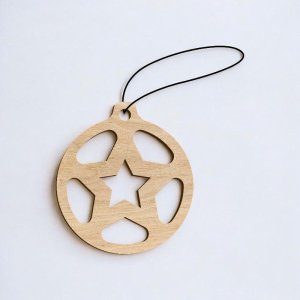 Laser Cut Star Ball Ornament Vector