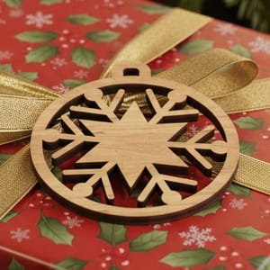 Laser Cut Star Snowflake Christmas Ornament