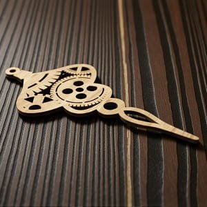 Laser Cut Steampunk Gears Style Christmas Pendant